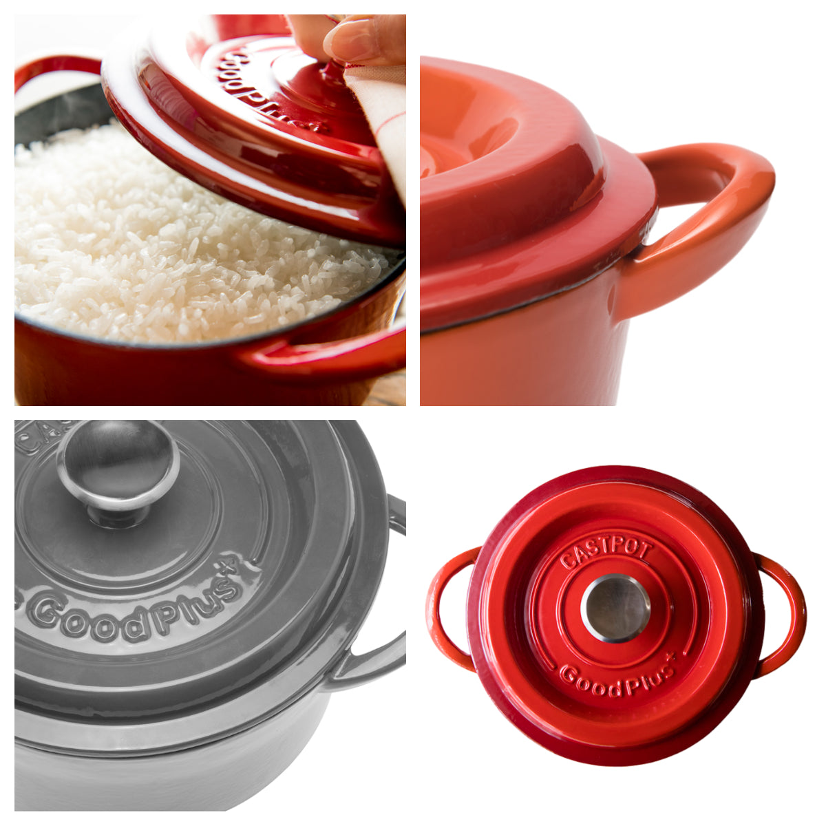 鉄鋳物ホーロー鍋「キャストポット(castpot)」18cm